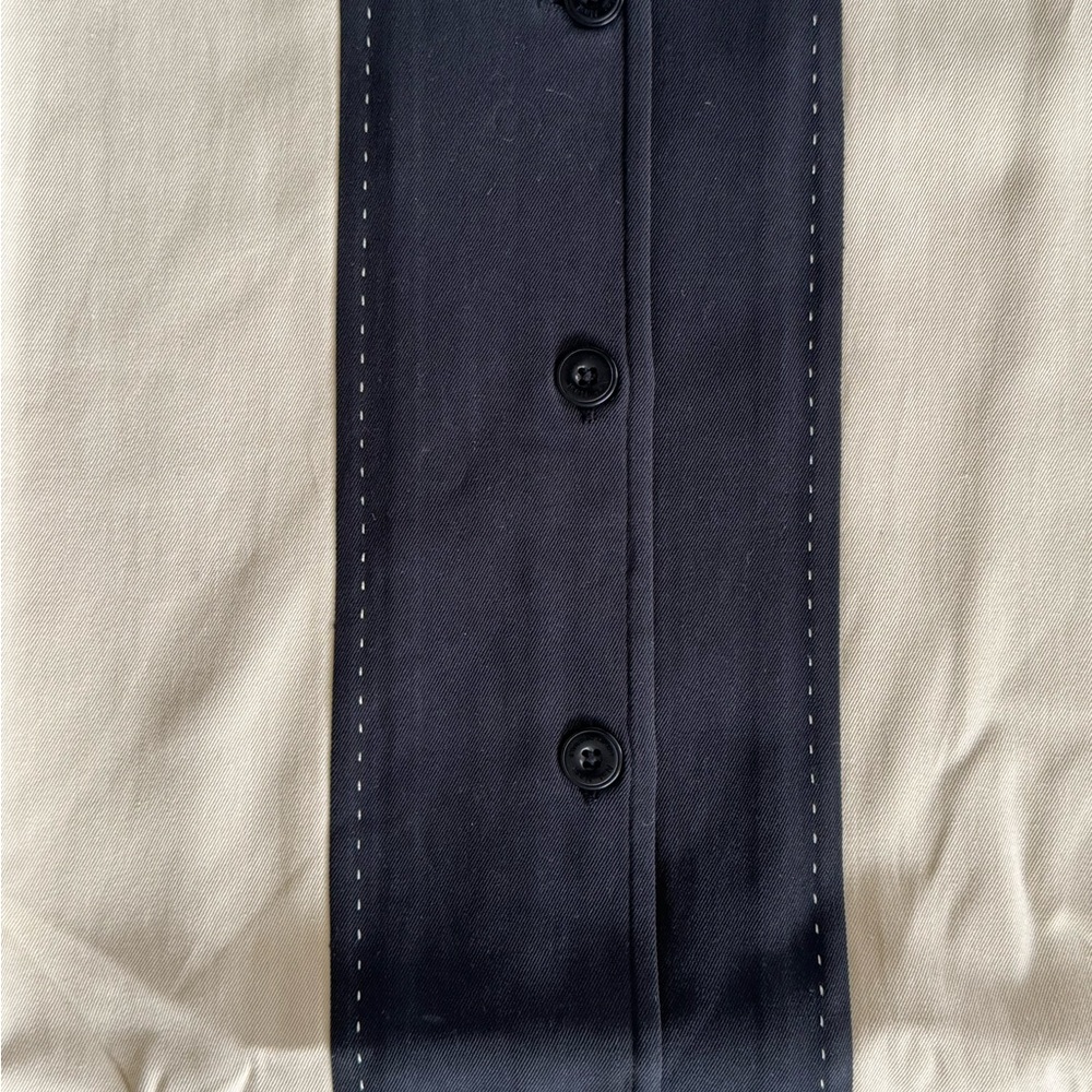 Nwot Nat Nast Black and Cream Casual Button Down Shirt sz M - Picture 3 of 4